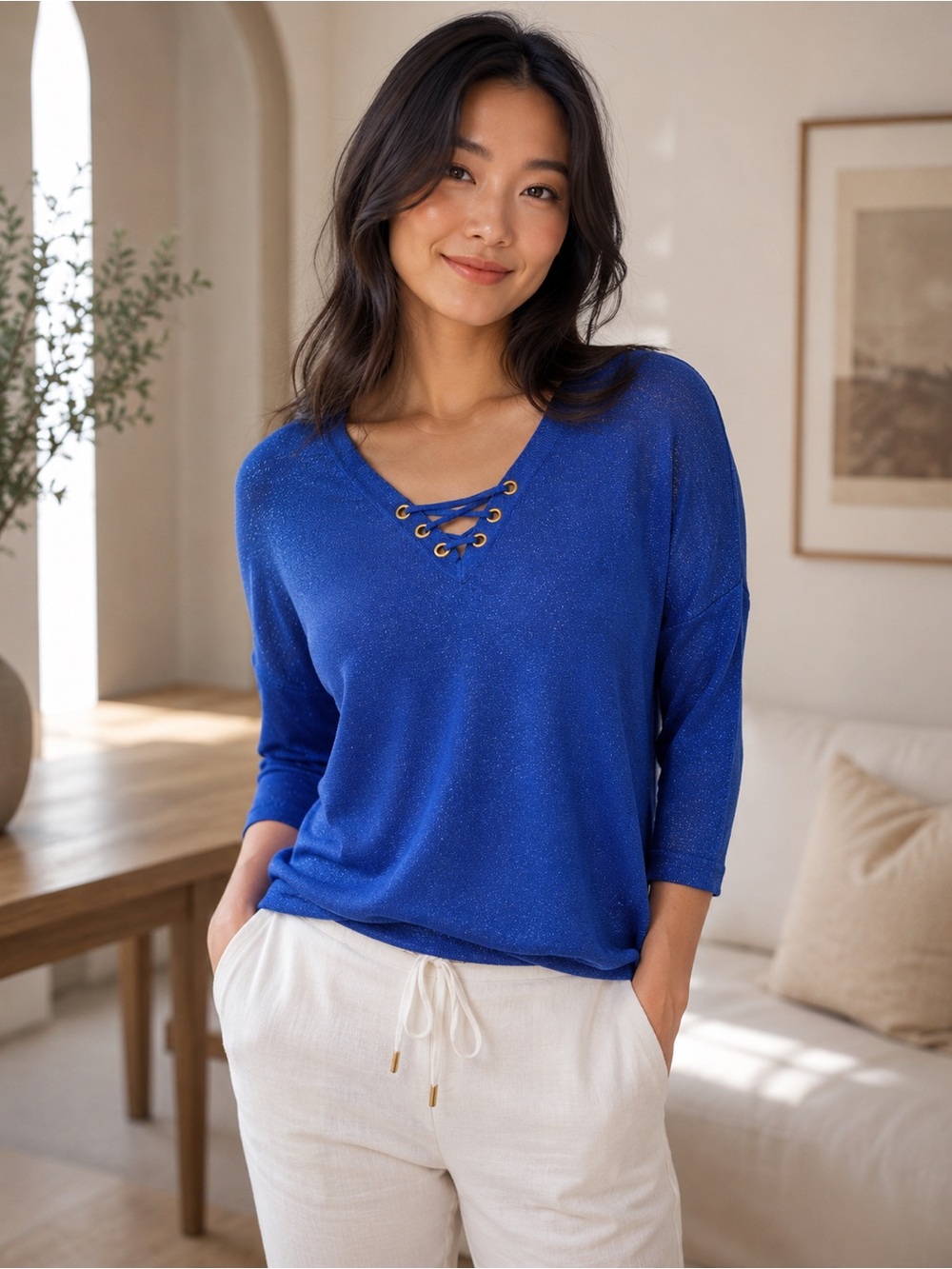 Sunny Leigh Vibrant Blue Top